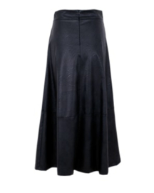 black colour rok | Dessie zwart vegan leer