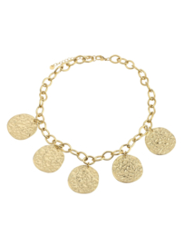 rose en camellia ketting grote munten