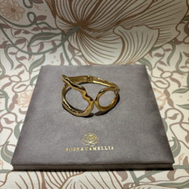 rose & camellia armband bangle clip goud