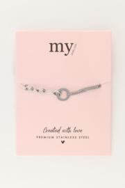 My Jewellery armband verschillende schakels love zilver