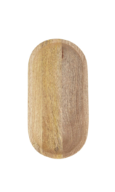 zusss ovalen stylingbord hout 30x15x4cm | naturel