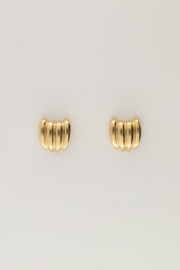My Jewellery oorbellen | studs met 4 lijnen goud