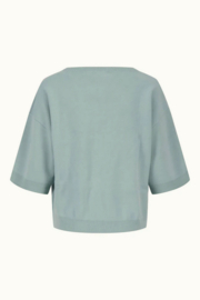 Zusss fijnbrei vestje vergrijsd blauw