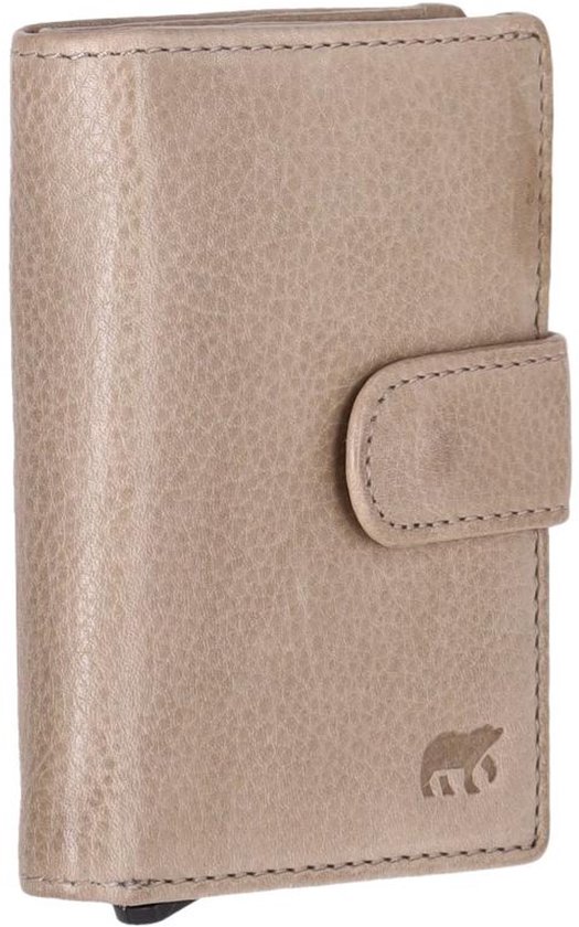 Bear Design portemonnee anti skim | silver mink