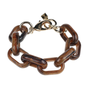 Camps & Camps armband | oval link bracelet bruin
