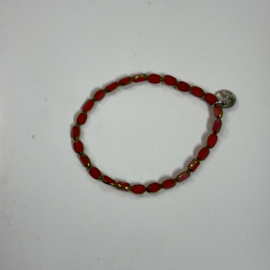 Just a touch armband crystal diep rood