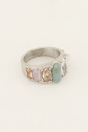 My jewellery ring | zilver vintage ring stenen.