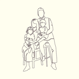 homebound tegeltje family of 4