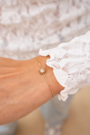 My jewellery armband zon en strass goud