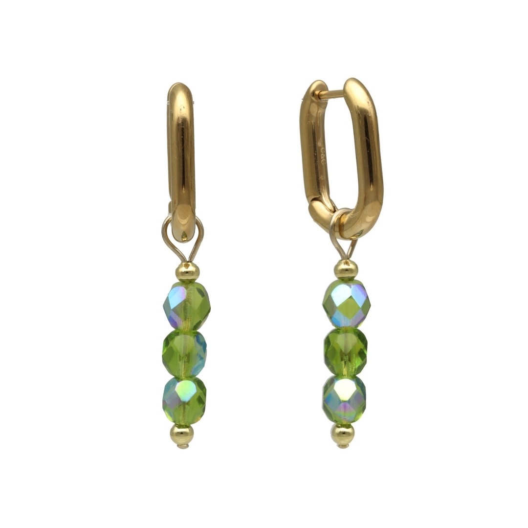 camps & camps oorbellen Glass Bead Erenite