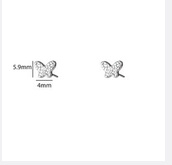 Go Dutch Label oorbellen Crackled Butterfly Stud zilver