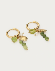 My Jewellery oorbellen goud Sunrocks oorringen met zon groen