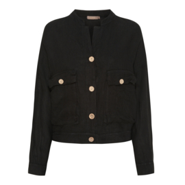 marta du chateau Jacket zwart met knopen