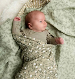 A Little Lovely Company swaddle | blossom dark sage