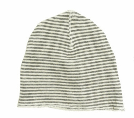 Snoozebaby riffle hat | dark grey stripe one size