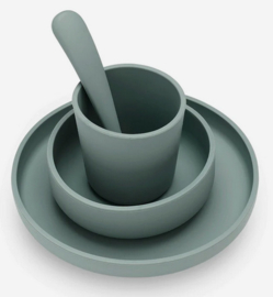 jollein siliconen kinderserviesset | ash green