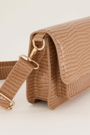 My Jewellery tas | schoudertas croco print bruin