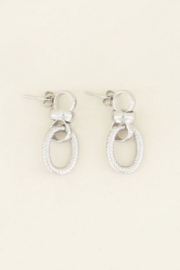 My Jewellery oorbellen | ovale oorbellen met structuur zilver