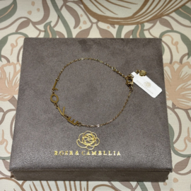 rose & camellia armband love goud