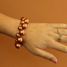 Camps & Camps armband Shiny Globe Bracelet koper