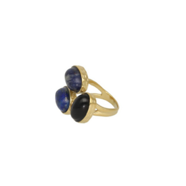 Camps & Camps ring Mixed gem ring blauw