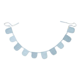 Little Dutch Slinger met vlaggetjes  - Blauw - pure denim