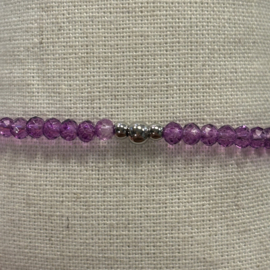 My jewellery stretch armband met kralen zilver