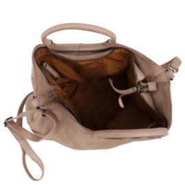 Bear design Hand-/schoudertas 'Jasmijn' taupe L