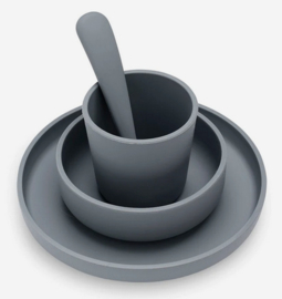 jollein siliconen kinderserviesset | storm grey