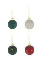 zusss doosje 4 kerstballen ø6cm multicolor