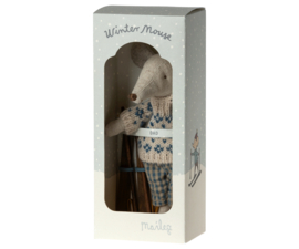 maileg muis vader | wintermuis met ski's