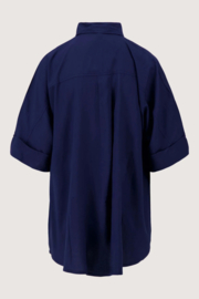 zusss boxy model blouse summer navy