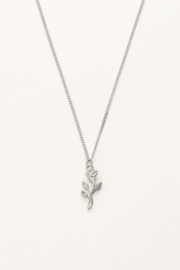 My Jewellery Vintage ketting met platte roos zilver