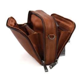 Bear Design klein schoudertasje 'Eleonara' cognac