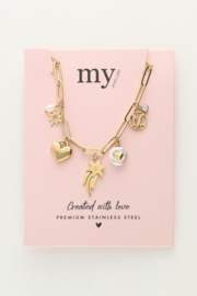 My Jewellery bedelketting vallende ster goud