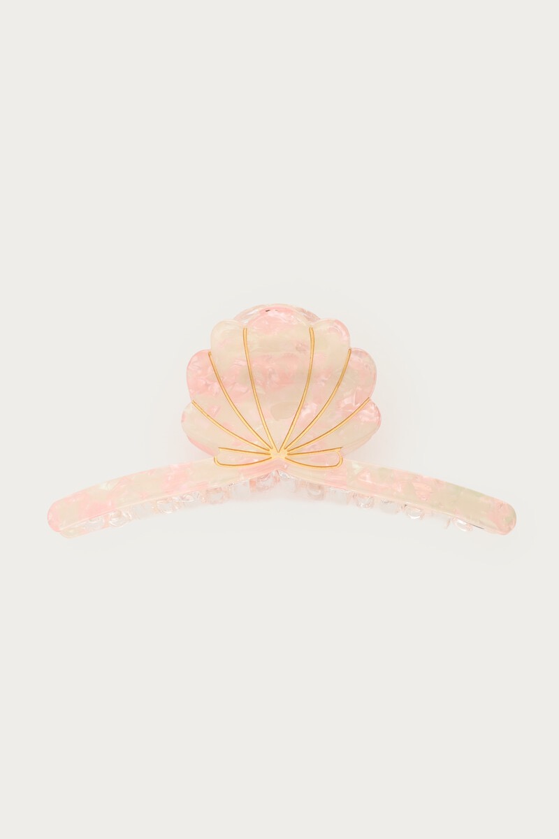 My jewellery Beige haarclip met schelp