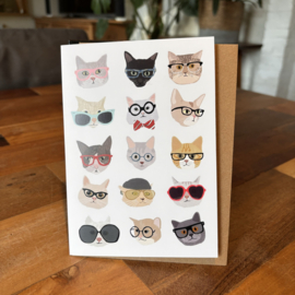 east end prints cats in glasses