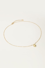 My jewellery Unconditional love necklace "hammered heart" goud