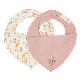 Little Dutch 2-pack Bandana slab - Roze - Blooming Safari