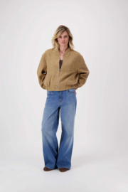 zusss bomber jasje met sequins beige