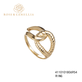 rose en camellia verstelbare ring