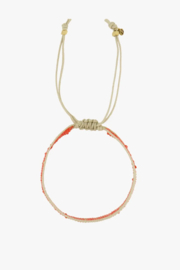 Zusss mooimakers miyuki armbandje stipje koraalrood
