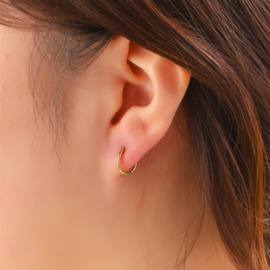 Go Dutch Label oorbellen small hoop 1,6mmx8mm goud