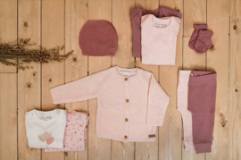 Little Dutch romper korte mouw | rib vintage pink