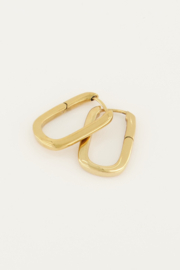 My Jewellery oorbellen ovaal groot goud