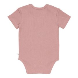 Little Dutch romper korte mouw | rib vintage pink