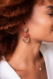My Jewellery oorbellen | statement oorhangers met kralen details goud*