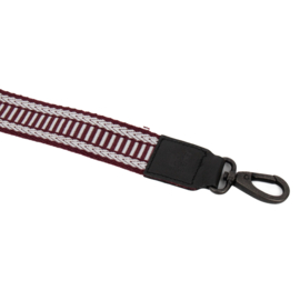 Bear Design Bag strap 5 bordeaux wit zwart
