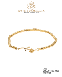 rose & camellia armband birthflower juli