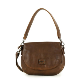 Bear Design Klein schoudertasje met flap 'Paloma' brown